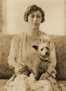 Princess Mary and Her Dog c. 1920 by Unknown